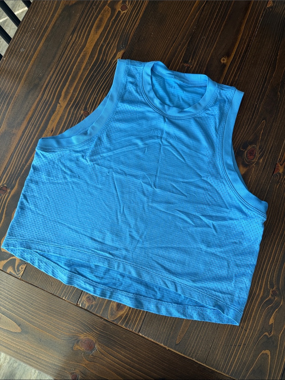 Lululemon Blue Performance Crop Tank Top
